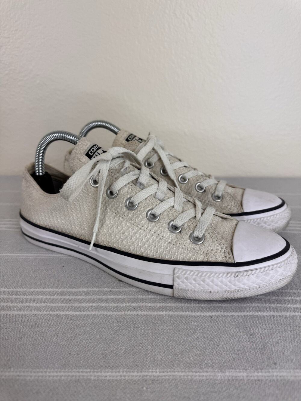 Converse Chuck Taylor All Star Woven Ox Low Top Sneaker Ivory Off-White 9